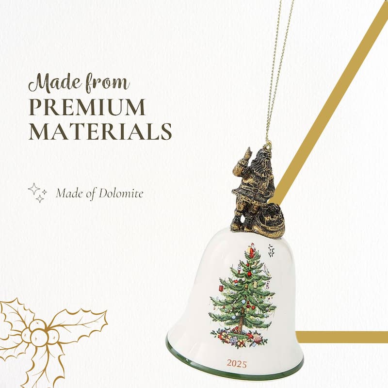 Spode Santa Annual Bell Ornament 2025