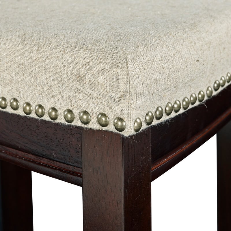 Copper Grove Willamette Linen Backless 26-in Counter Stool