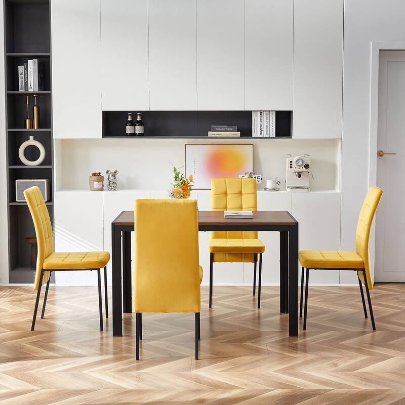 Howtai Upholstered Velvet Dining Chair High Back