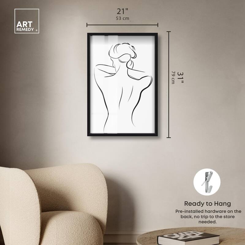 Woman in Contour II Shadowbox by Art Remedy