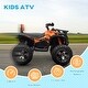 preview thumbnail 4 of 6, 12V Kids Ride-On ATV with Music, USB, and Long Battery Life, Ages 3-8 - Orange
