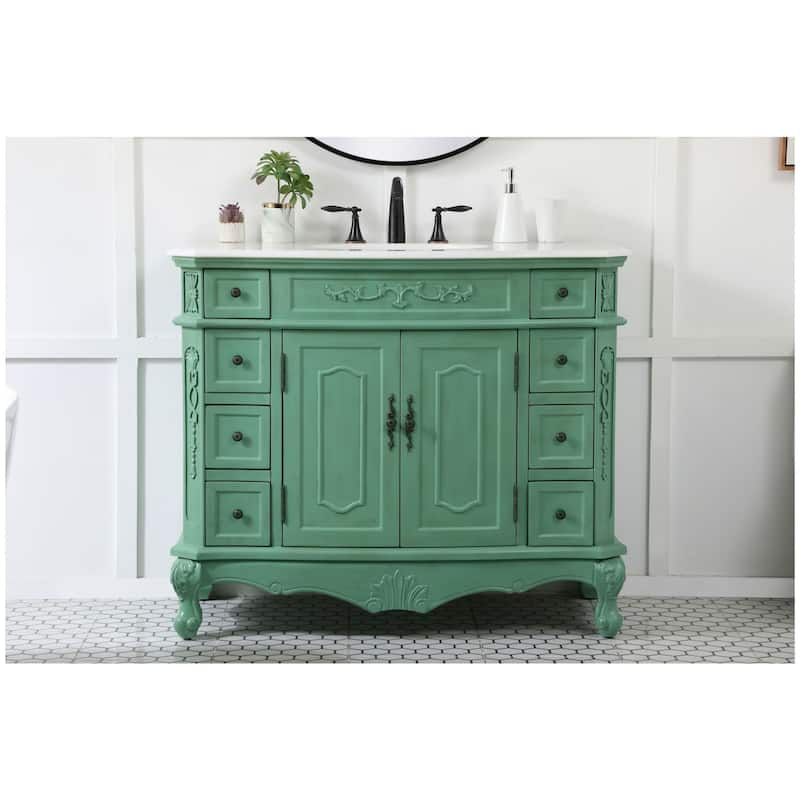 Elegant Lighting VF10142-VW Danville 42" Free Standing Single Basin