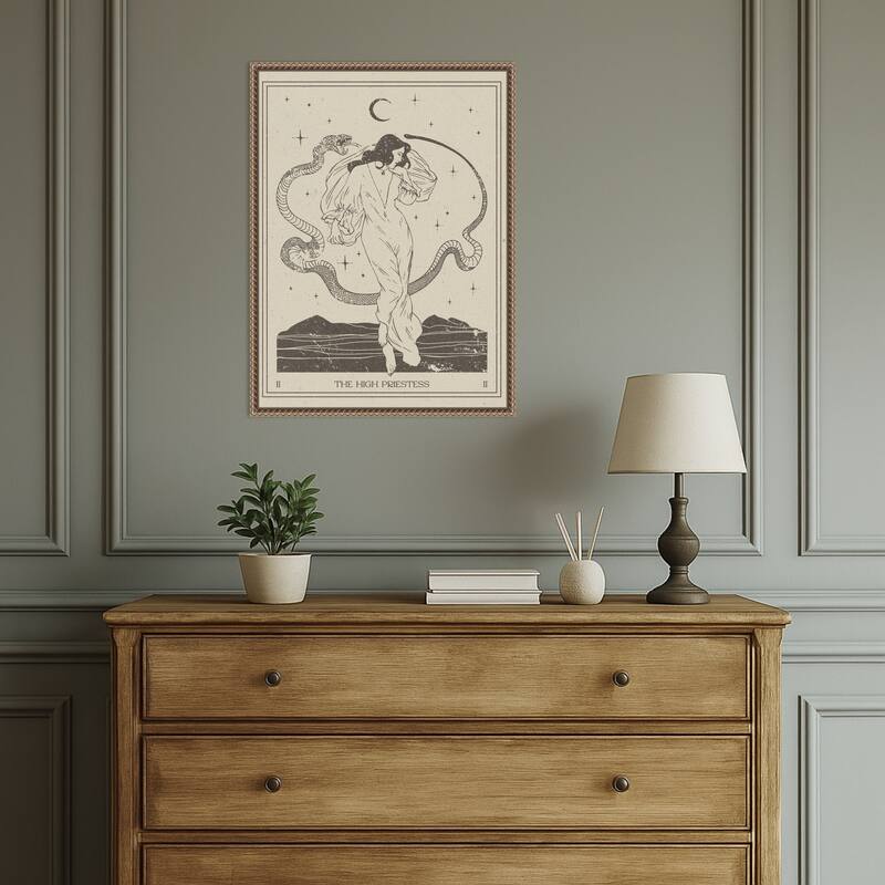 The High Priestess by Nktn Framed Canvas Wall Art Print