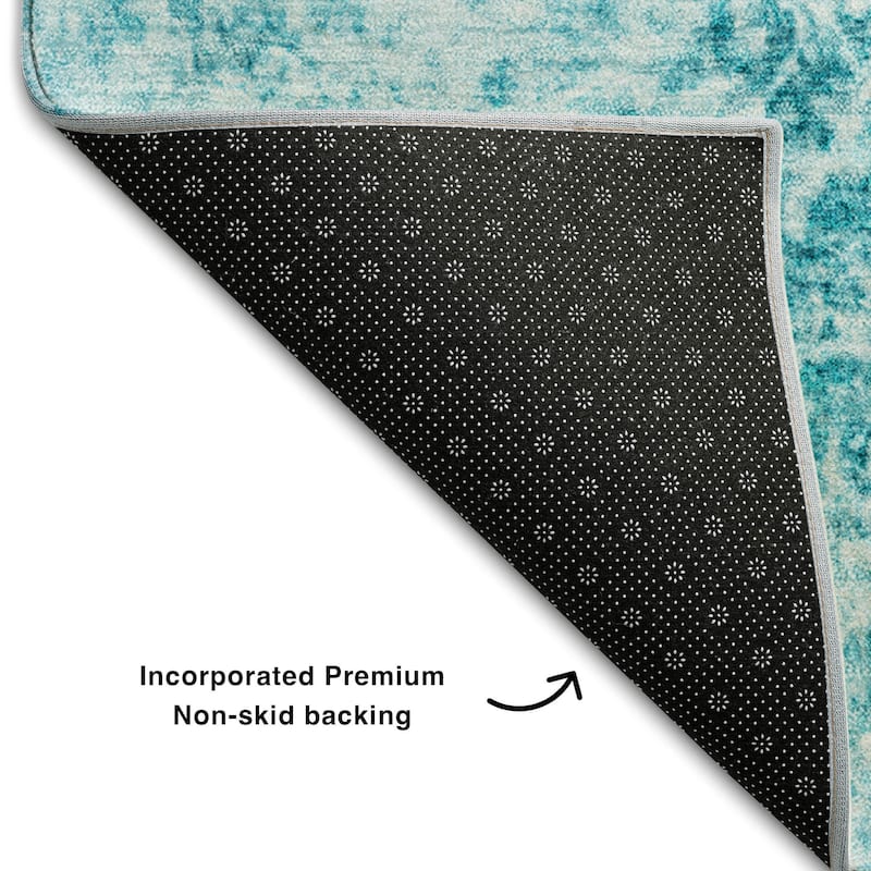Premium Washable Super Soft Solid Abstract Mayfield Rug