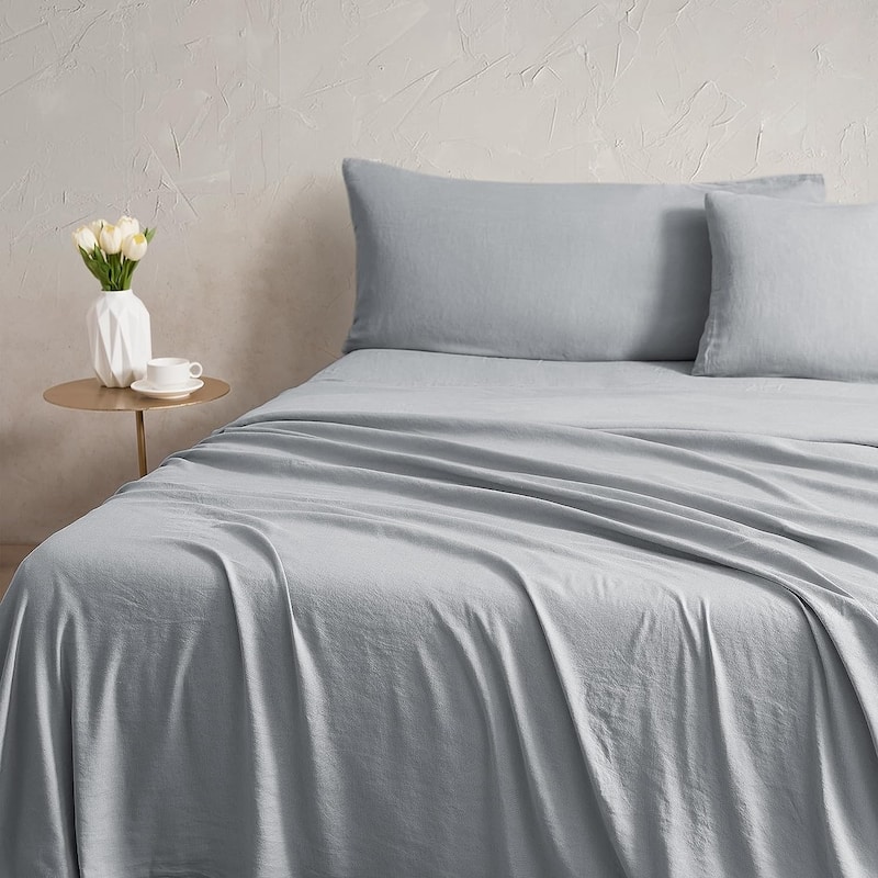 Dark Sky Reserve® - Bamboo Linen Sheet Set - Portugal Made - Distressed Gray