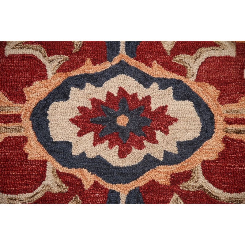 Red Heriz Hand-Tufted Rug Traditional Oriental Carpet