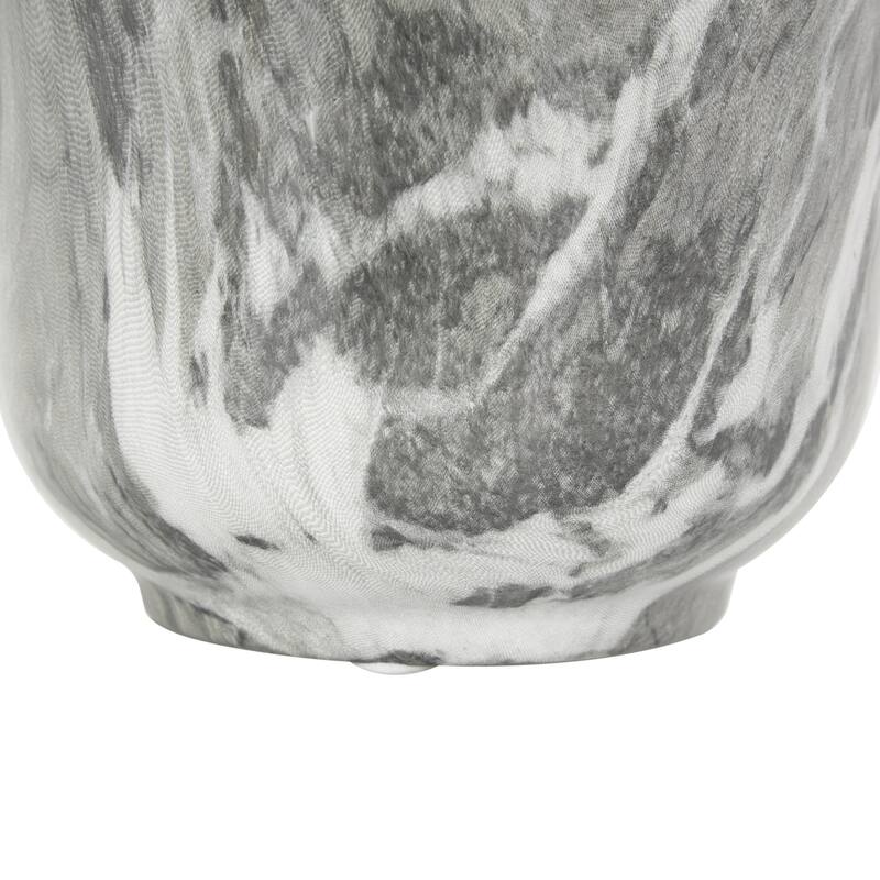 Ceramic Marble Inspired or Minimalist Decorative Vase - Set of 3 White, Gray, Cream, Black - Roche River Decor