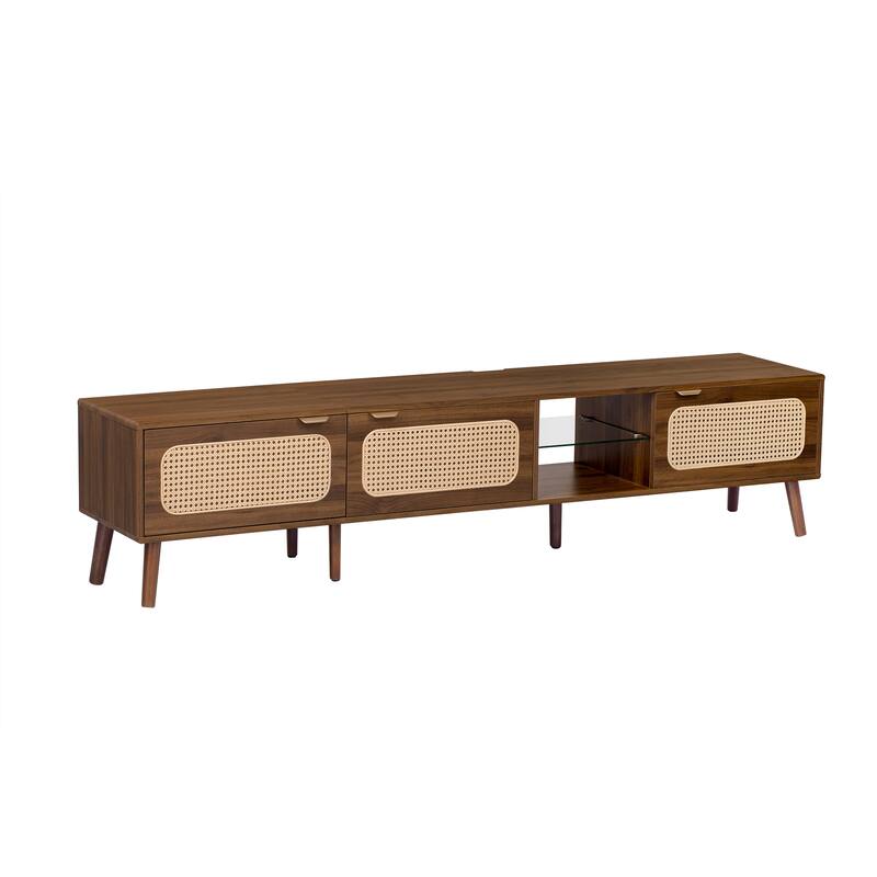 78" TV Stand for 75/80/85 inch TV, Console with Ample Storage for Living Room, Bedroom, Entertainment Center with Open Shelf