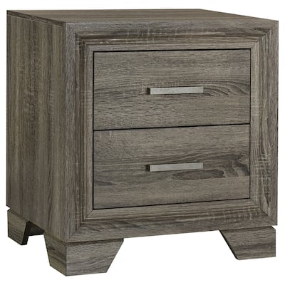 Wright 2-drawer Nightstand Bedside Table Brown Oak