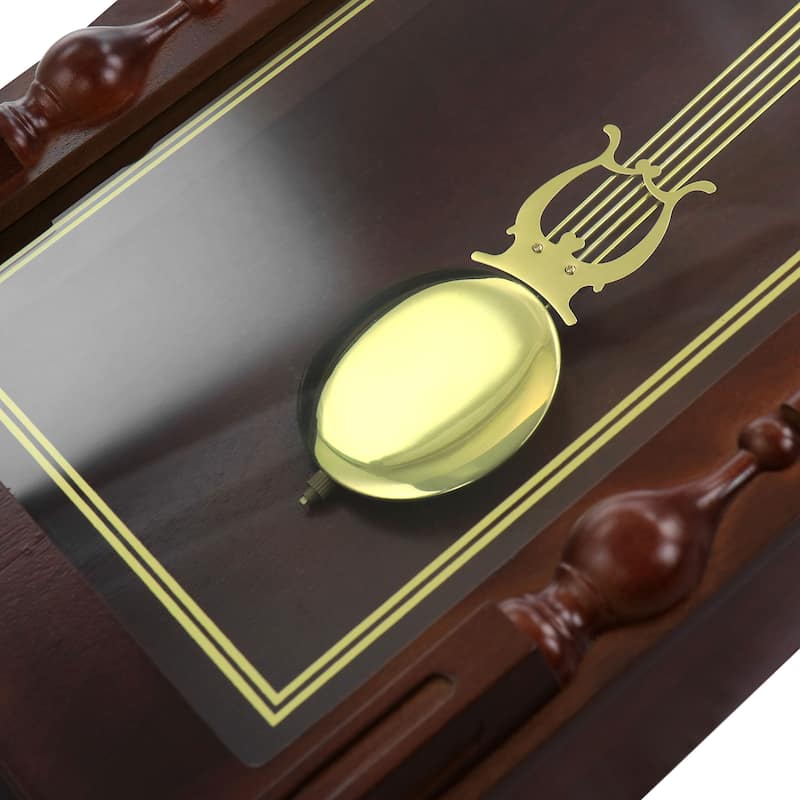 Bedford Clock Collection Grand 31In Pendulum Wall Clock Mahogny Cherry - 31 in