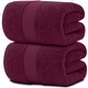 preview thumbnail 30 of 92, White Classic Luxury Cotton Oversized Bath Sheet 35x70 - Set of 2