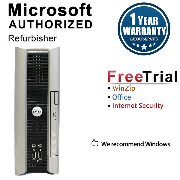 Dell OptiPlex 755 Desktop Computer USFF Intel Core 2 Duo E7400 2.8G 4GB DDR2 160G Windows 10 Home 1 Year Warranty (Refurbished)
