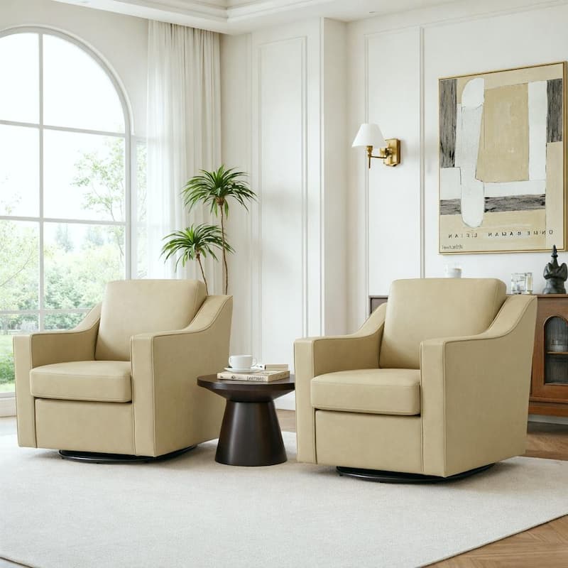 2 Set Modern Swivel Accent Arm Chair for Living Room
