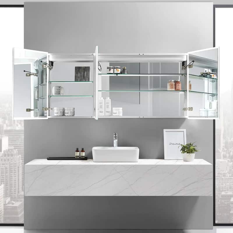 Modern Mirrors Cassini III Lighted Bathroom Cabinet Vanity Mirror