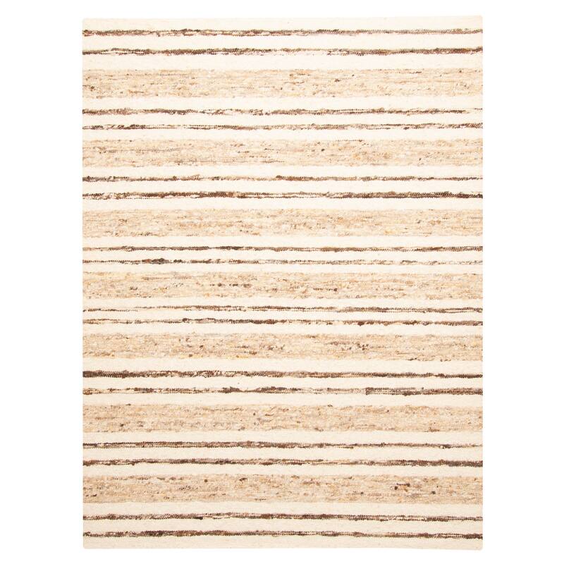 ECARPETGALLERY Braid weave Sienna Tan Wool Rug - 5'3 x 7'2