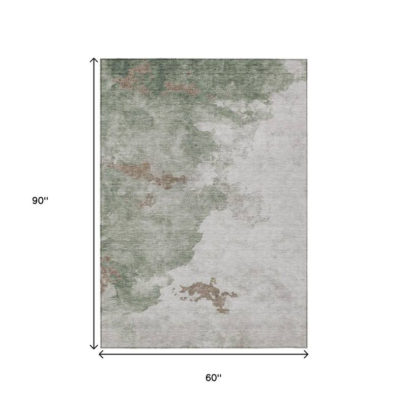 HomeRoots Abstract Transitional Rectangle Outdoor Rug