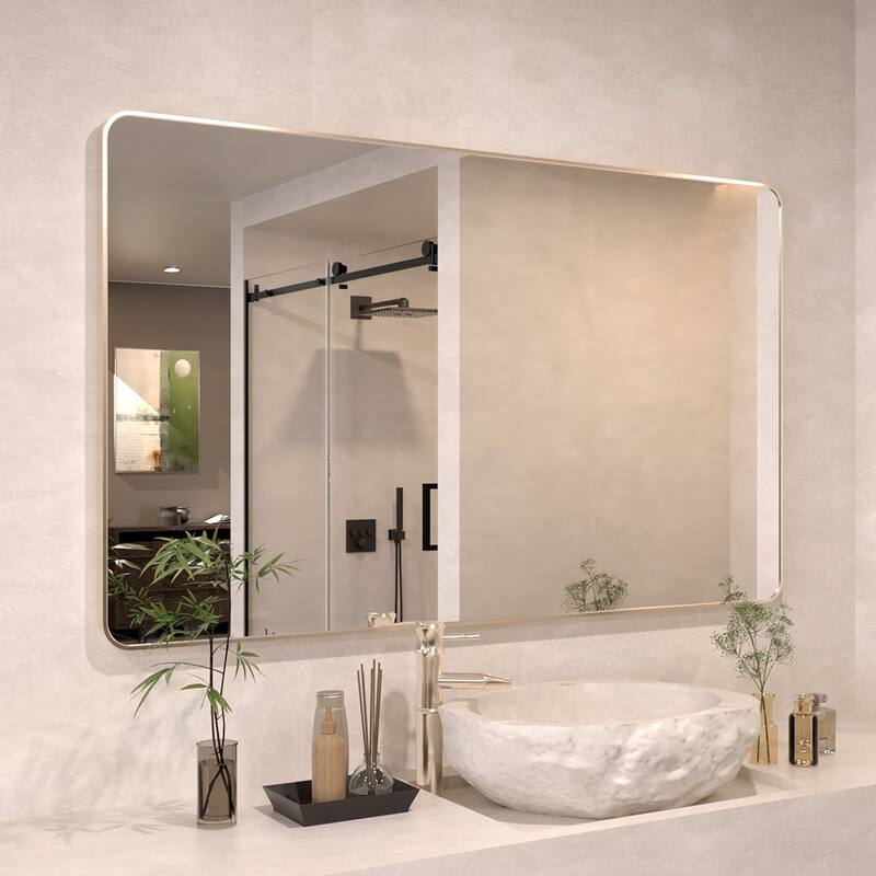 24/30/42/48/60 inch Rectangle Frameless Wall Mounted Bathroom Vanity Mirror