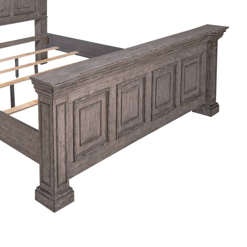 Big Valley Graystone Panel Bed, Dresser & Mirror Set