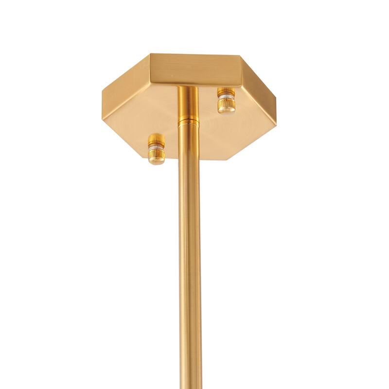 Crystal Pendant Light - Modern Ceiling Mount Fixture, Metal Hanging Lamp, 20 Inch Artistry Design