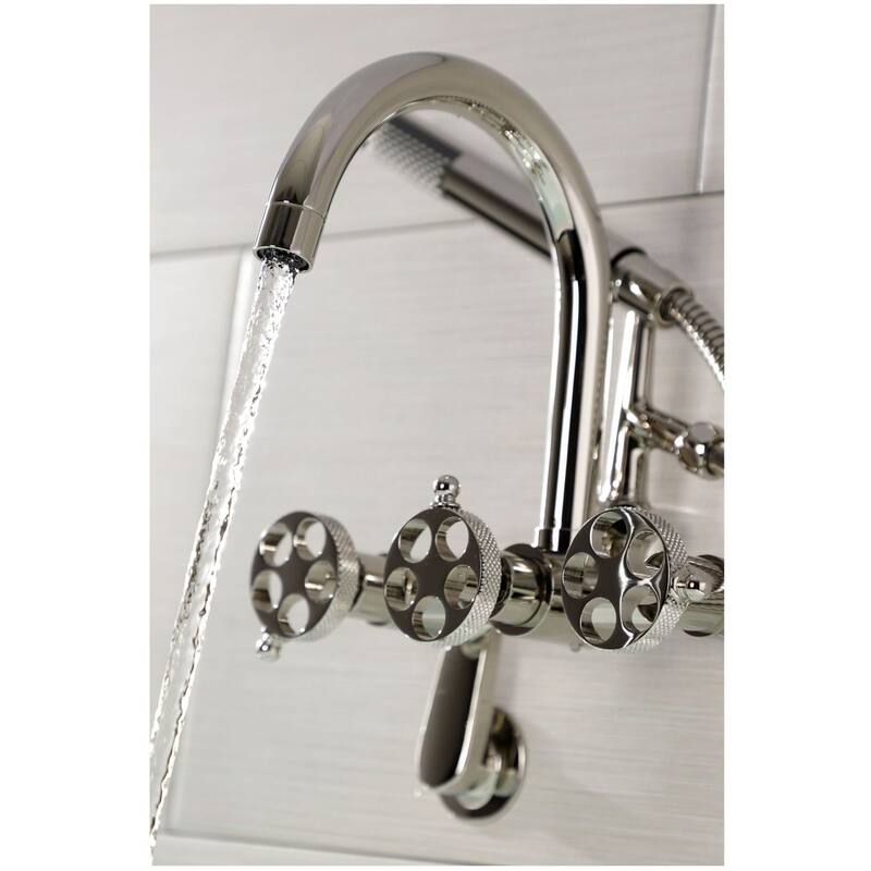 Kingston Brass AE815.RKX Webb Wall Mounted Tub Filler with Built-In