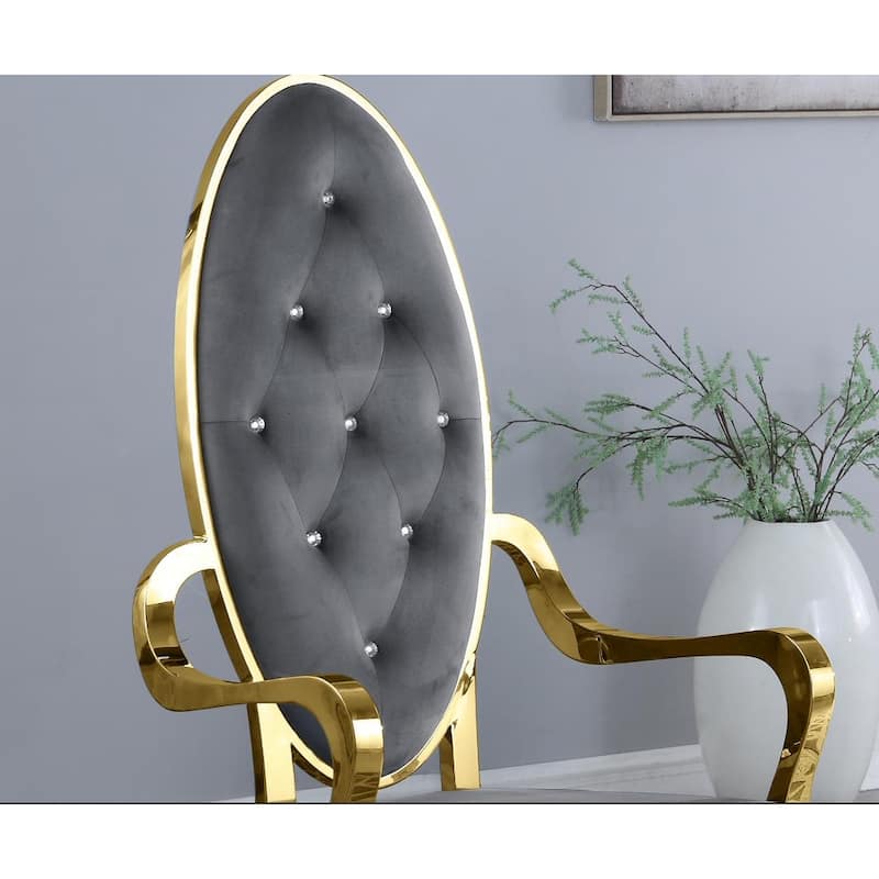 Best Quality Furniture Faux Crystal Arm Chairs