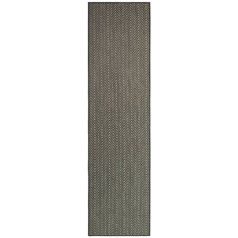 Nourison Horizon Indoor/Outdoor Chevron Area Rug - 2' x 6' - Charcoal