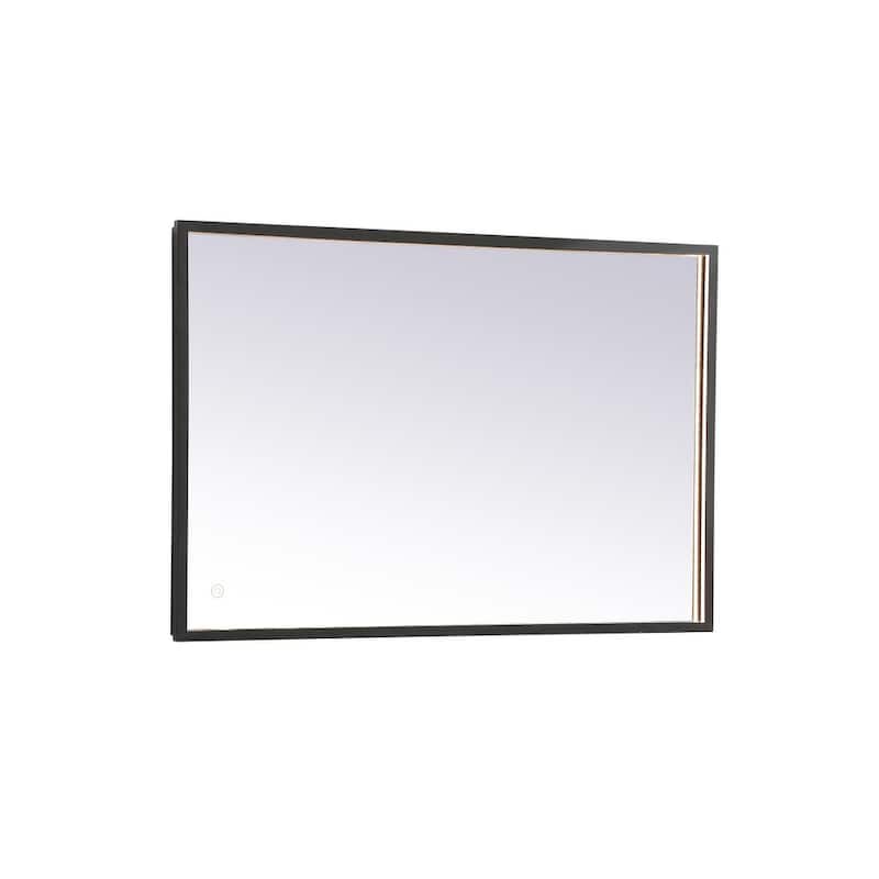 Indigo Home 24x36 inch LED mirror with adjustable color temperature - Black