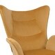 preview thumbnail 91 of 92, Upholstered Wingback Armchair Leisure Accent Chair, Single - 40.55" H x 28.34" W x 33.1" D
