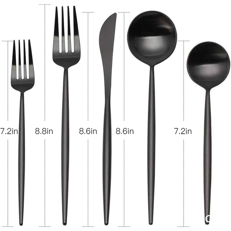 30-Piece Stainless Steel Satin Finish Flatware Set - 10.2*2.9inch