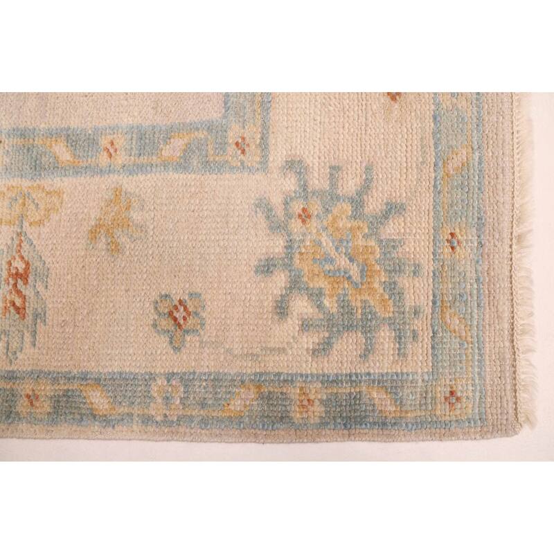 ECARPETGALLERY Hand-knotted Modern Oushak Beige Wool Rug - 8'0 x 10'2