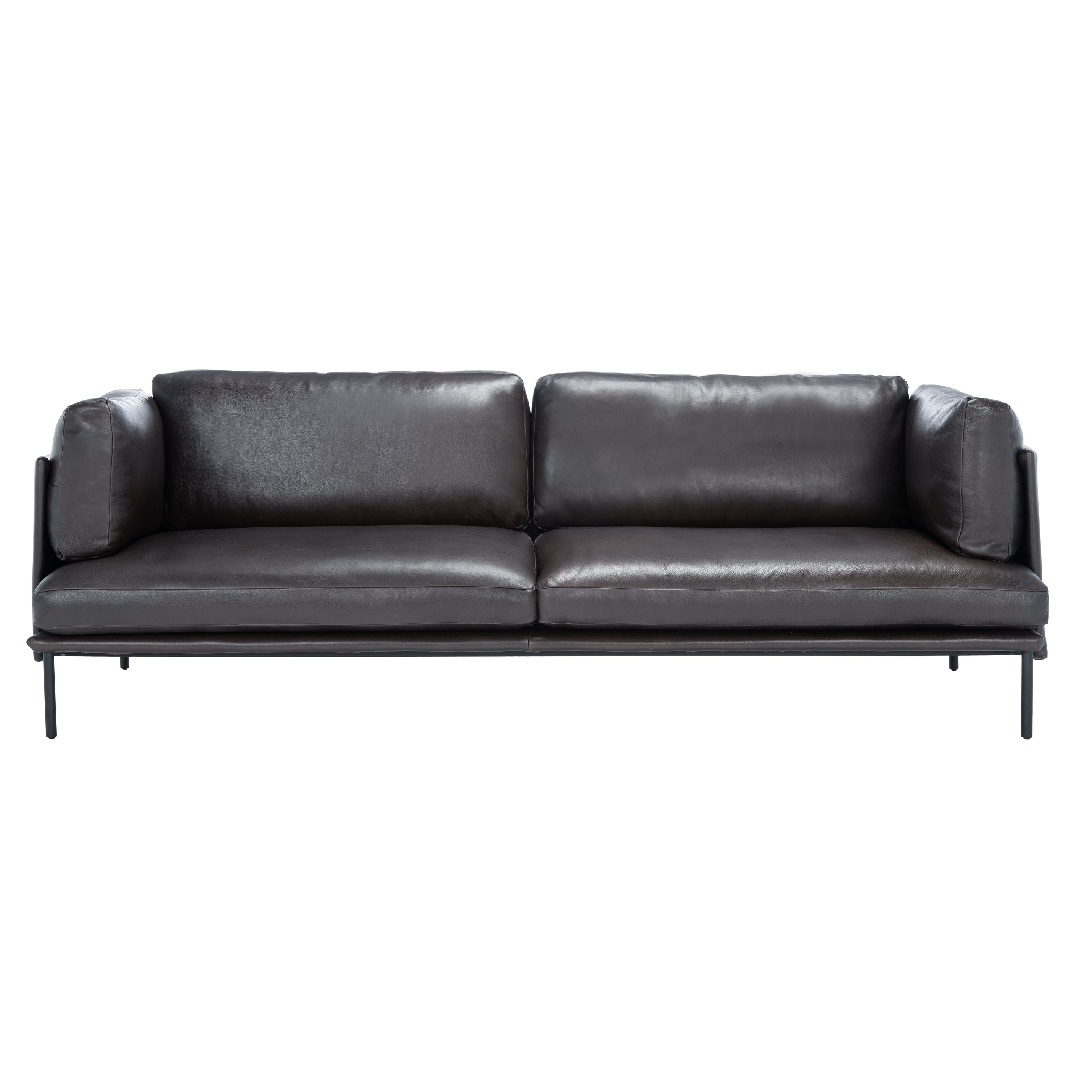 Safavieh leather discount sofa