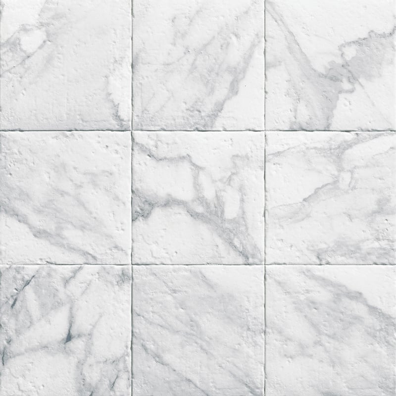 Merola Tile Versailles Carrara 7-7/8" x 7-7/8" Porcelain Floor and Wall Tile
