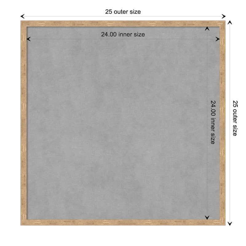 Amanti Art Imprint Light Bronze Framed Magnetic Board - Board Size 24x24