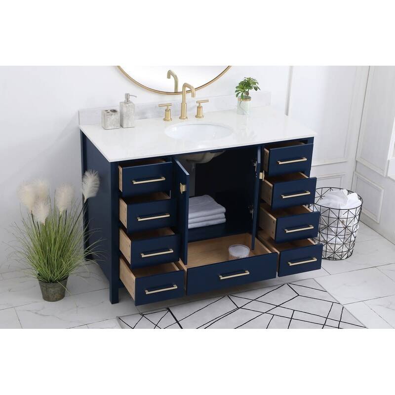 Elegant Lighting VF18848-BS Irene 48" Free Standing Single Basin