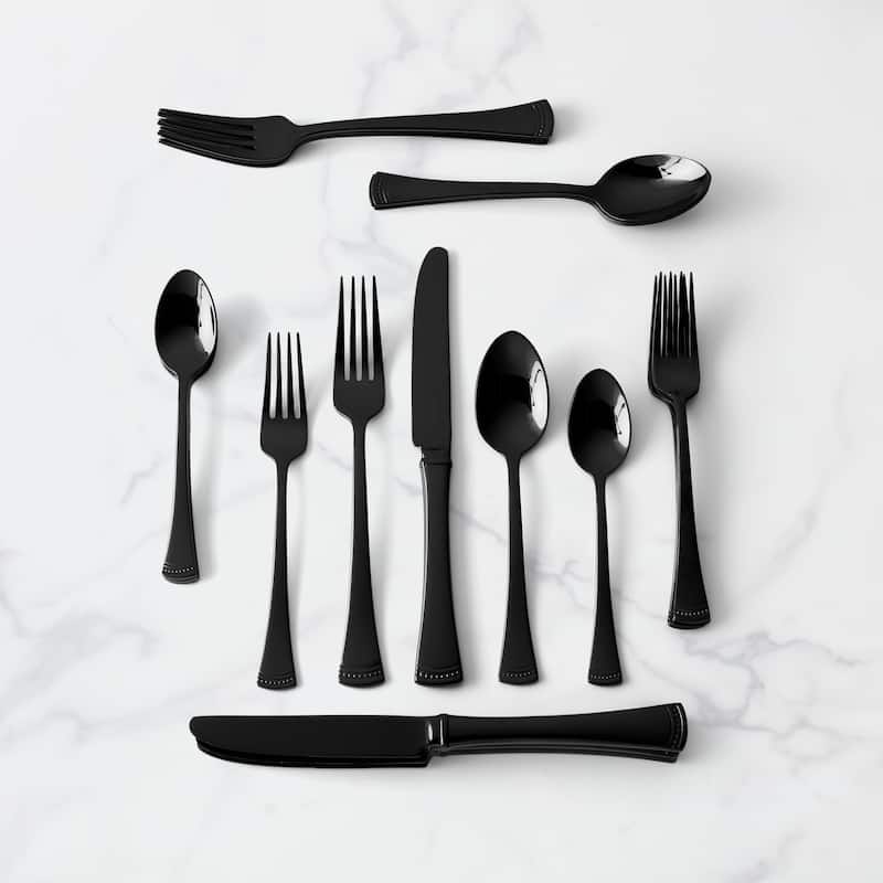 Portola Black 20-Piece Flatware Set