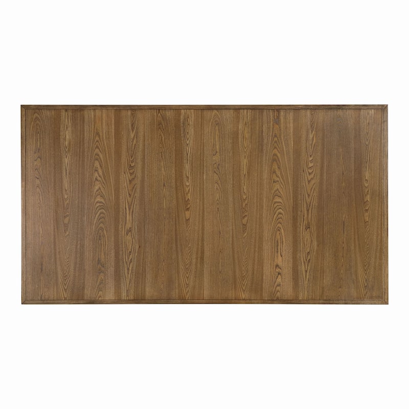 Furniture of America Yanse Farmhouse 7-Piece Rustic Oak Wood Dining Table Set