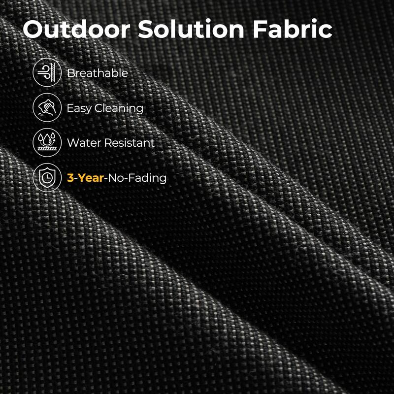 HOOOWOOO 9-piece Outdoor Wicker Furniture Swivel Rocking Chair Set with Fire Pit Table