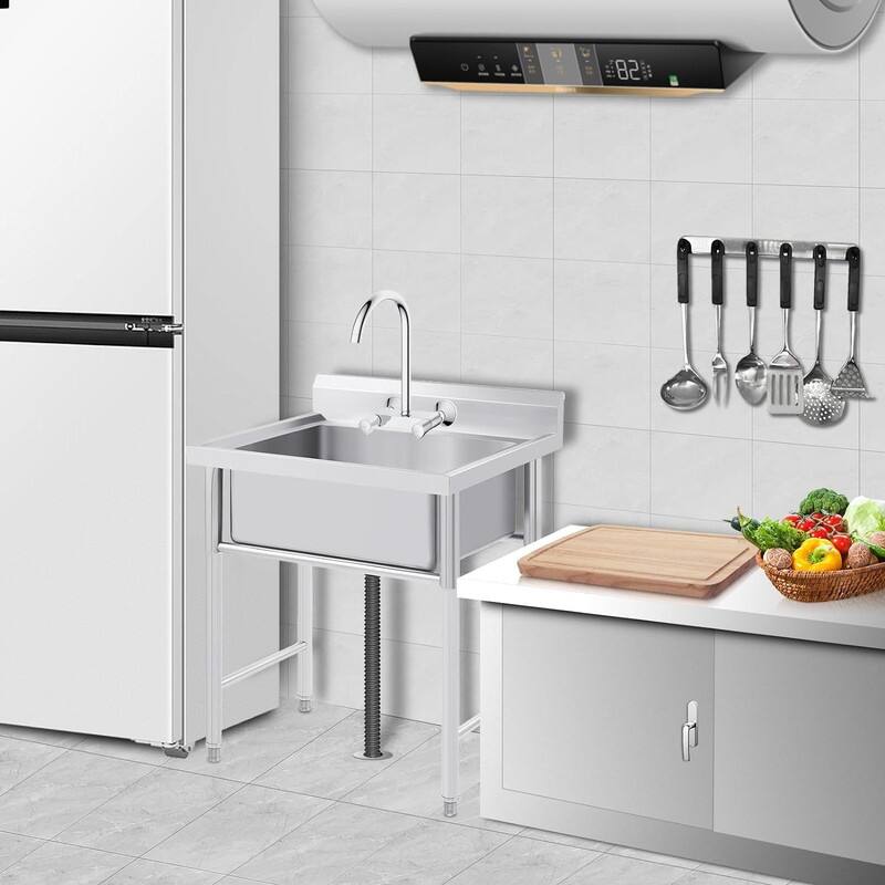 Stainless Steel Freestanding Kitchen Utility Sink - Single Sink