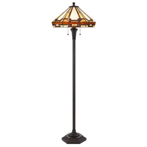 slide 2 of 3, Tiffany Multicolor Resin Floor Lamp