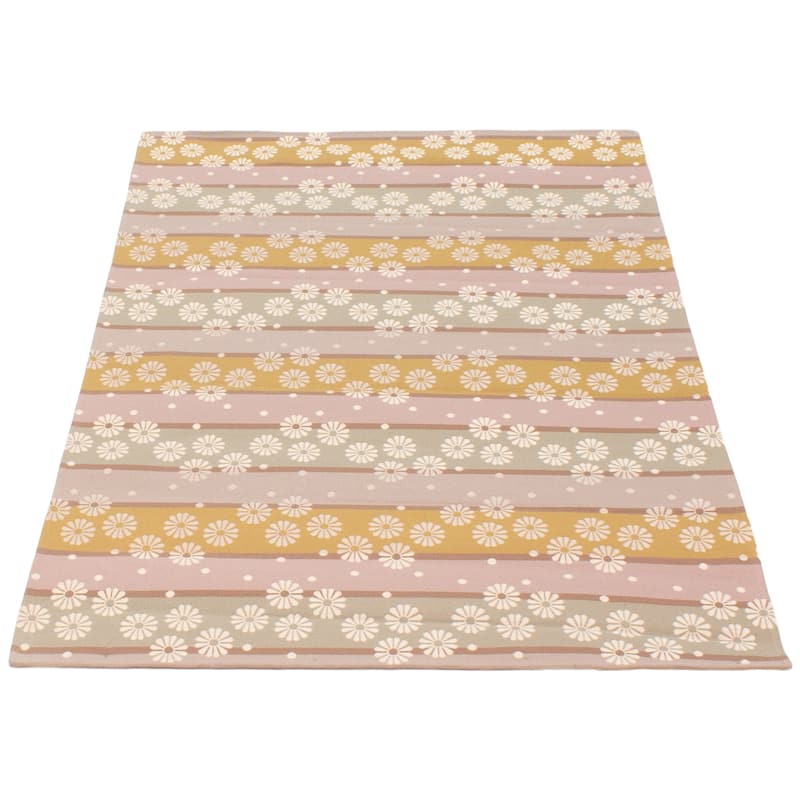 ECARPETGALLERY Machine Woven Lotus Mod Cotton Rug - 4'4 x 6'8