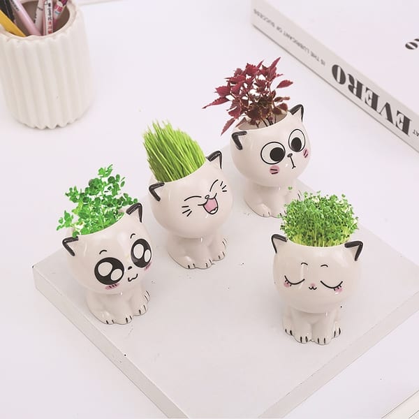 Plants Pot Decorative AntiCracking Compact Mini Cat Shaped Flower Pots For  Landscaping Decoration - no - Bed Bath & Beyond - 35659942