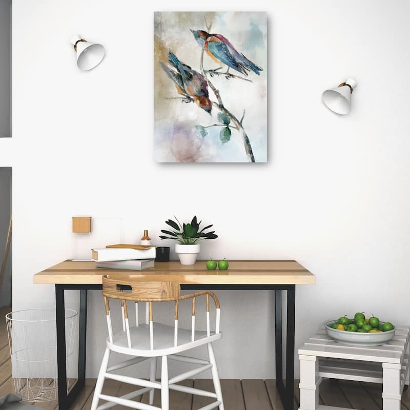Perched Pairings II By Studio Arts Canvas Art Print
