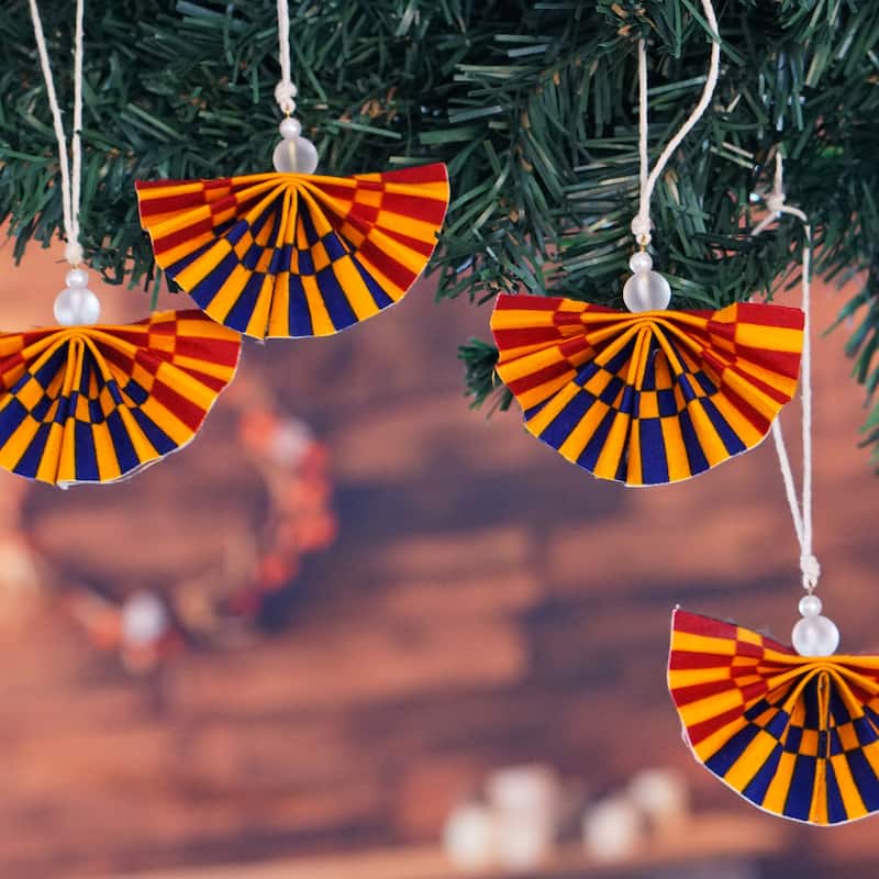 Novica Handmade Afafrantor Cotton Ornaments (Set Of 4)