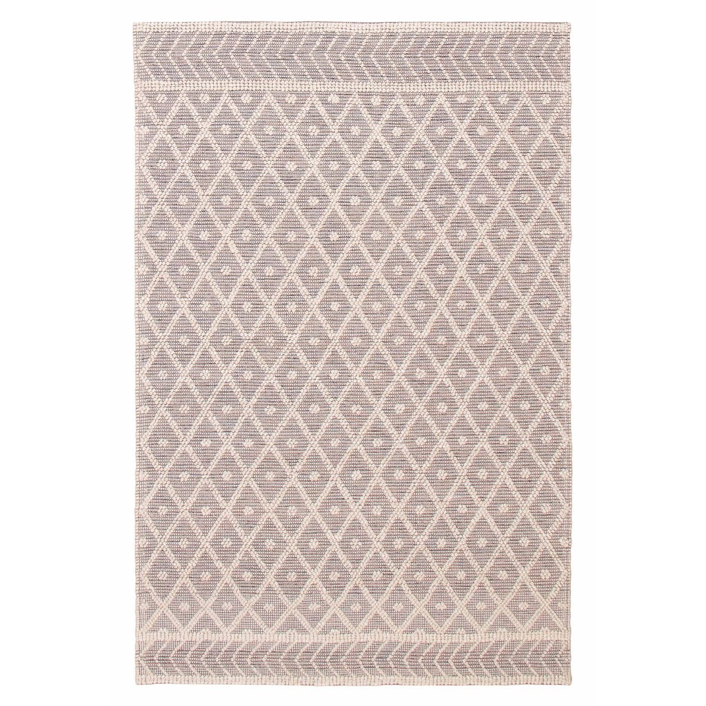ECARPETGALLERY Braid weave Sienna Cream Wool Rug - 6'2 x 9'2