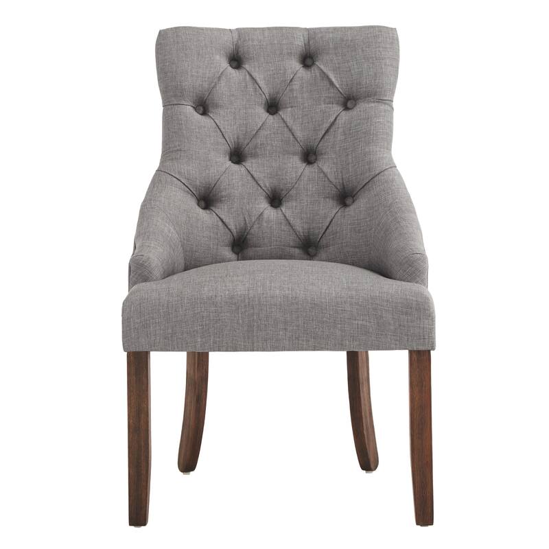 Kimpton Linen Curved Back Tufted Dining Chair (Set of 2) by iNSPIRE Q Artisan