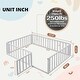 preview thumbnail 19 of 31, Full Size Floor Bed for Children, Sturdy Wood Montessori Bed Frame with Fence & Door