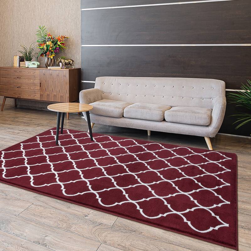 SUSSEXHOME Trellis Desing Area Rug
