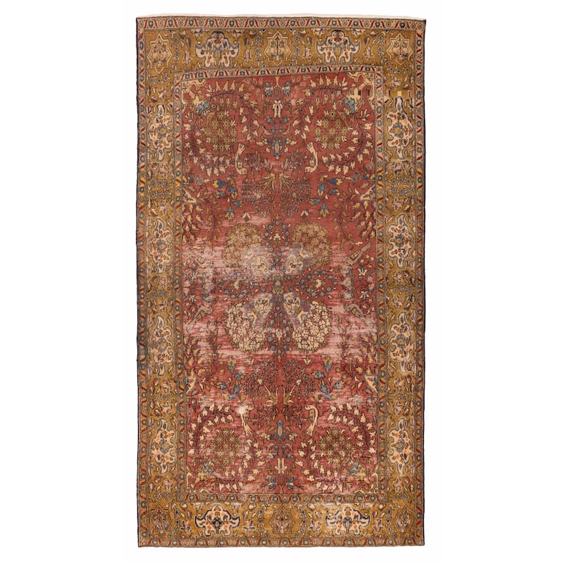 ECARPETGALLERY Hand-knotted Kayseri Vintage Copper Wool Rug - 4'9 x 8'10
