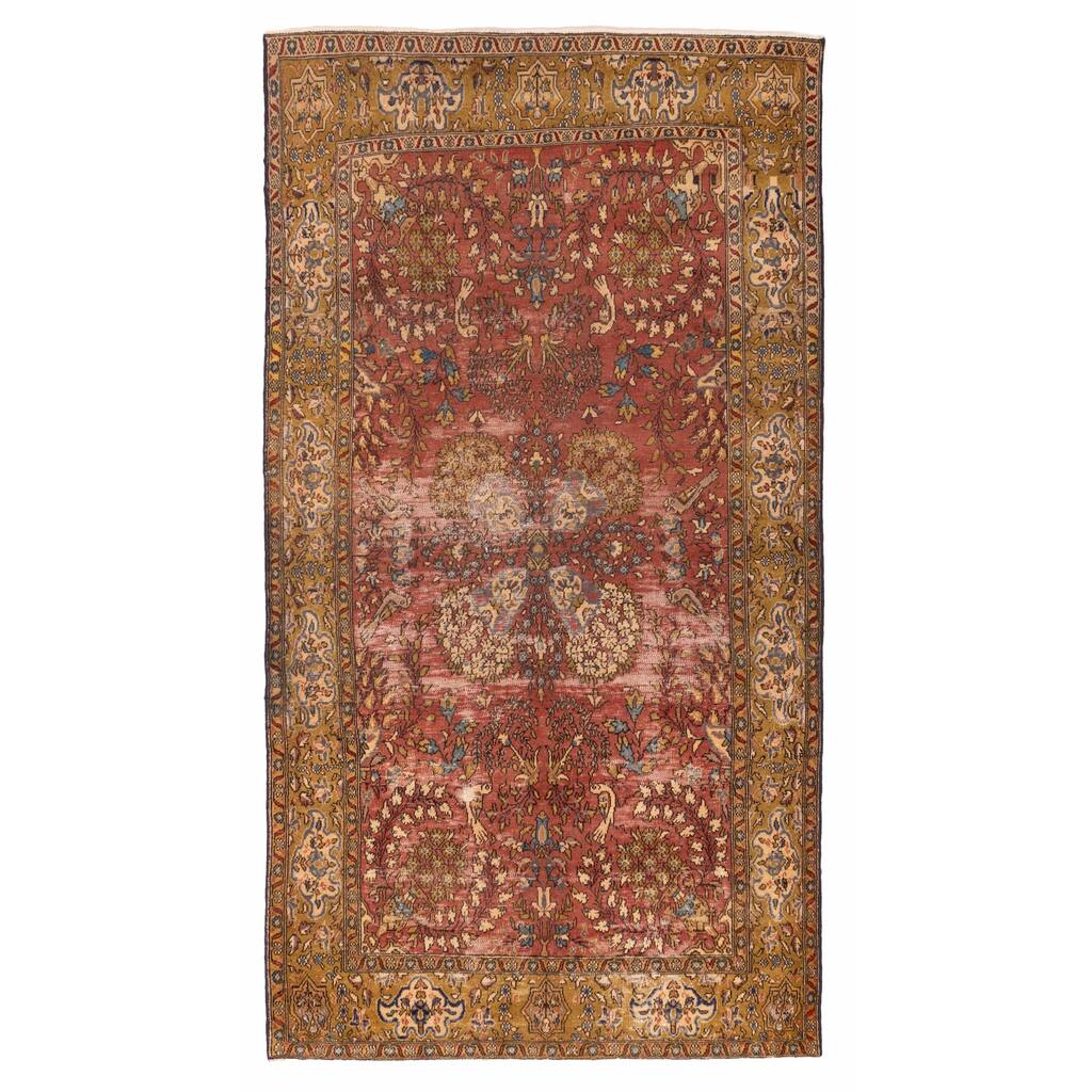 ECARPETGALLERY Hand-knotted Kayseri Vintage Copper Wool Rug - 4'9 x 8'10