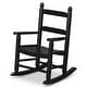 preview thumbnail 6 of 38, 16 In. Kids Classic Solid Poplar Wood Rocking Chair, Egg-Shaped Seat For Ages 2–5 - 9' x 12' Black